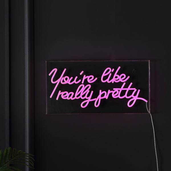 The Wedding You're Like Really Pretty Contemporary Glam Acrylic Box USB Operated LED Neon Light